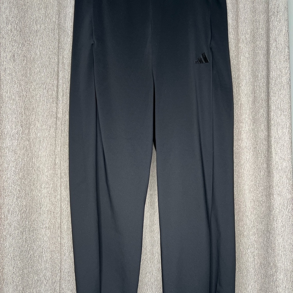 Adidas Black Wide Leg Track Pants High Rise Lounge Trousers Size L